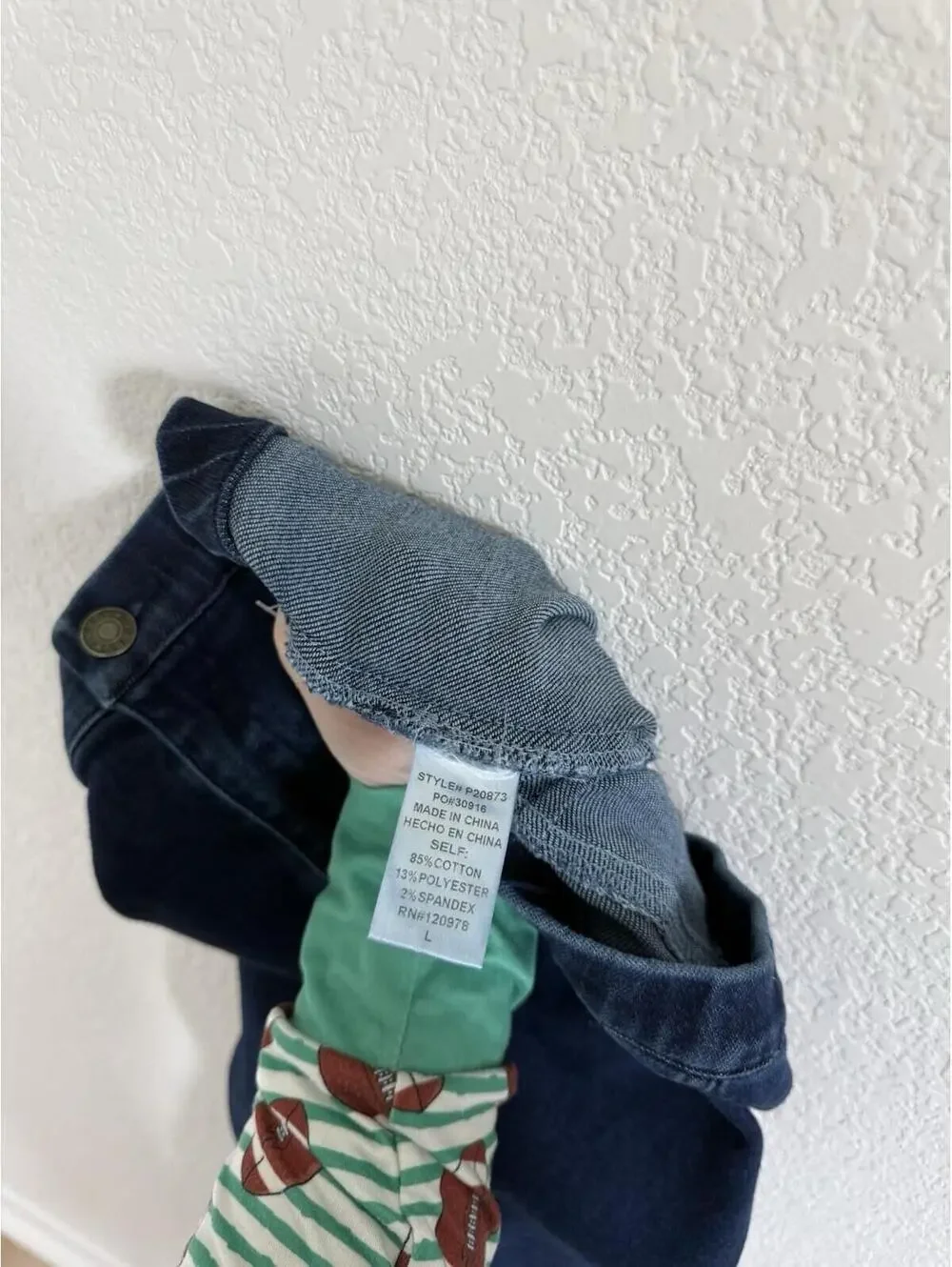 Entro Size L Retro High Waist Denim Flare‎ Hippie Casual Long Bell Bottom Jeans